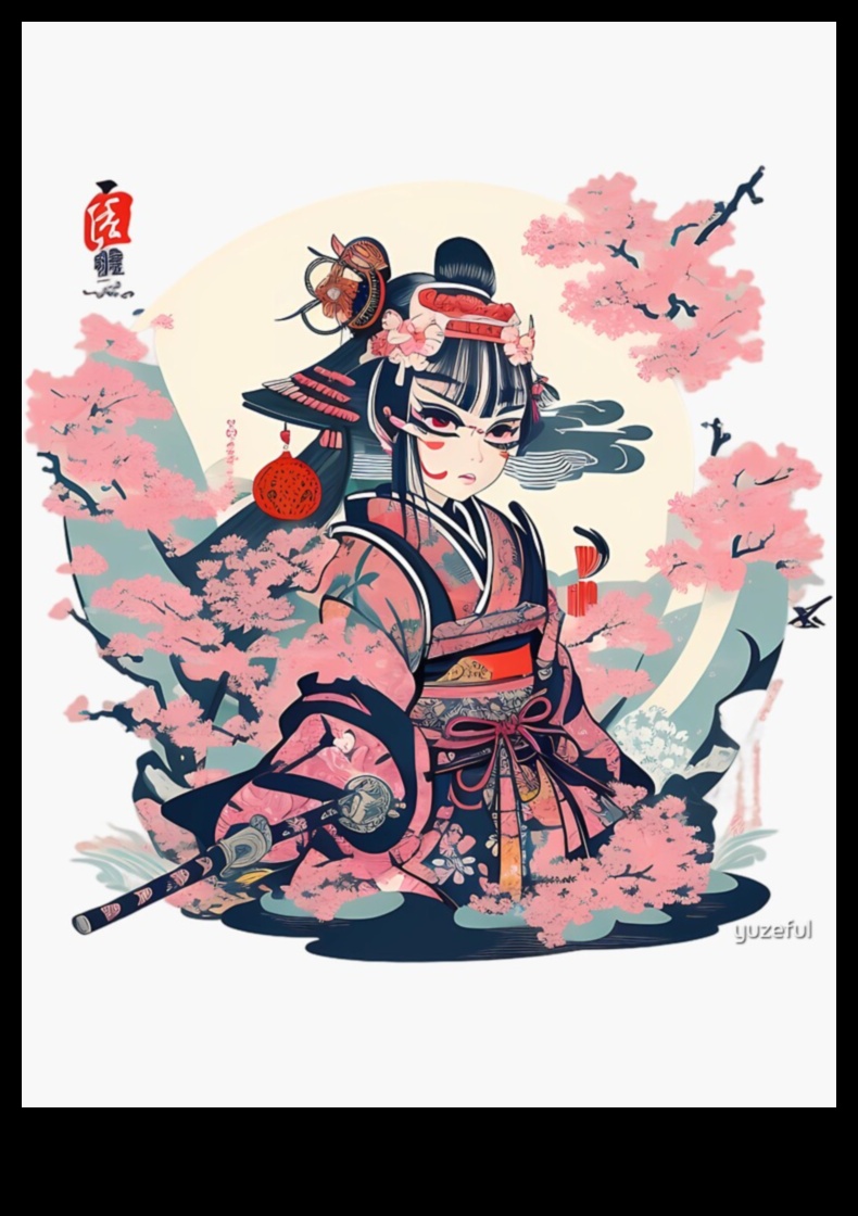 Sakura Whispers: Symbolic Beauty in Japanese Ink Art