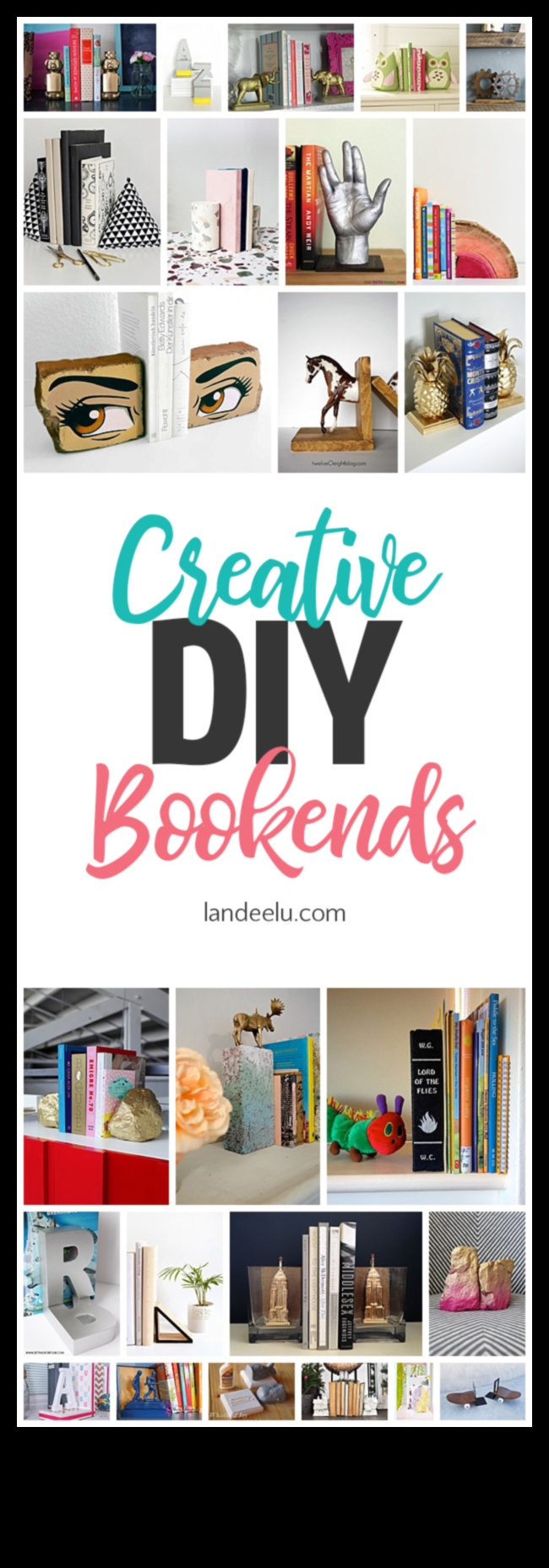 10 δημιουργικά βιβλιοθήκες για το σπίτι σας 4 DIY Wooden Bookends: Crafting Literary Delights για τα ράφια σας