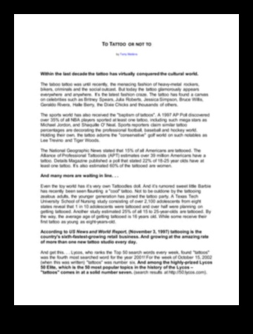 Επαναστατικές Αποκαλύψεις: Καλλιτεχνικές ανακαλύψεις στο τατουάζ