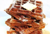 Autumnal Sweetness Pumpkin Waffles and Bread Pudding