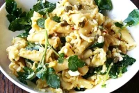 Campanelle Primavera with Eggs, Capers, and Watercress