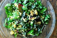 Tangy Swiss Chard Salad with Parmesan and Crunchy Breadcrumbs