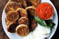 Golden Panko Eggplant Crisps