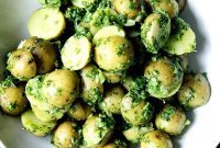 Vibrant New Potatoes with Green Harissa
