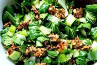 Golden Sesame-Almond Crunch Bok Choy Salad