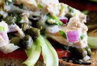 Classic American Open-Faced Tuna Salad