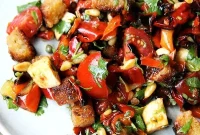 Mystic Pepper Salad with Toasted Pine Nuts and Zesty Capers