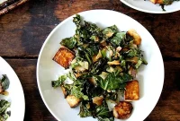 Creamy Coconut Kale Tofu Bake