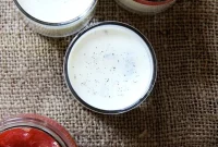 Rhubarb Ripple Buttermilk Panna Cotta