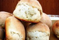 Honey Buttermilk Dinner Rolls, Poached Pears, and Salad Dressing by Aunt Vicki