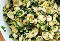 Golden Orecchiette with Zucchini and Sweet Corn