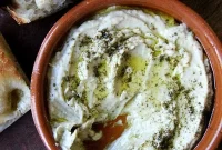 Smoky Eggplant Dip with Creamy Za’atar Yogurt