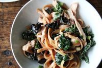 Savory Sesame Chicken and Swiss Chard Noodles