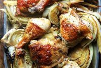 Golden Roast Chicken with Caramelized Cabbage