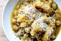 Garlicky Chickpea-Stuffed Spaghetti Squash