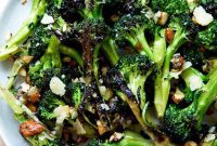 Fire-Kissed Broccoli Salad with Dates, Almonds, and Aged Cheddar