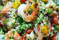 Grilled Shrimp Tabbouleh with Zesty Cilantro and Lime