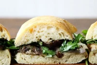Grilled Eggplant and Arugula Sandwiches