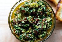 Sun-Kissed Tomato and Spinach Pesto Crostini