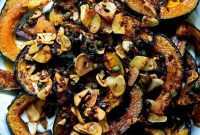 Roasted Kabocha with Fiery Chilies, Tangy Capers & Garlic