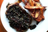 Grass-fed Steaks Paired with Zesty Balsamic-Caper Sauce and Perfectly Roasted Potatoes