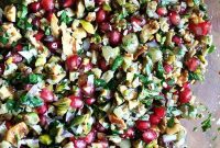 Thanksgiving Reflections: Green Olive, Walnut and Pomegranate Salad