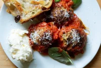 Smoky Eggplant Vegan Meatballs