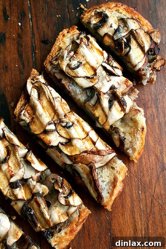 Delectable mushroom tartines, perfectly golden and ready to serve for lunch or as an appetizer.