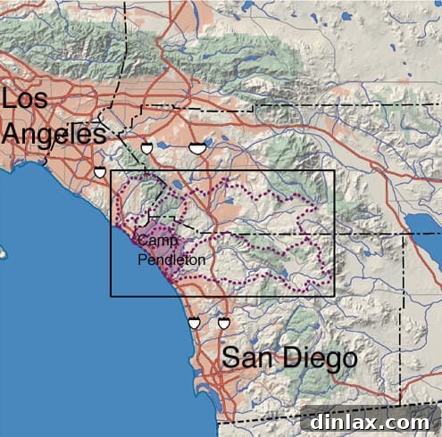 A scenic view of the California coast or San Diego skyline
