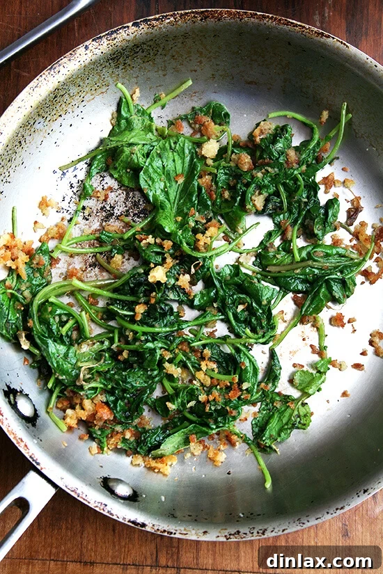 Make the Most of Your Radishes 15 Sautéed radish greens mixed with toasted bread crumbs, captured just after cooking, vibrant and ready to serve.