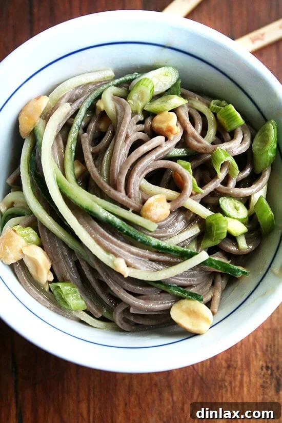 Delicious Soba Noodle Salad with Zesty Peanut Dressing