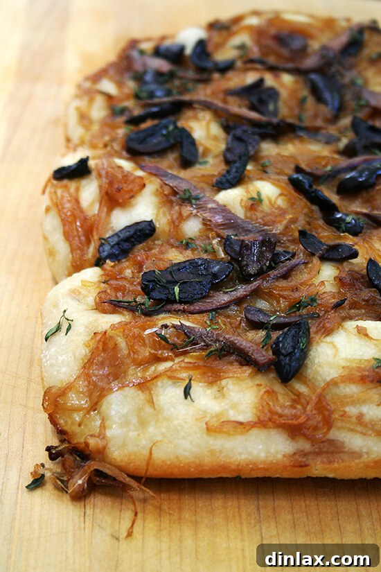 Lahey Pizza Dough Rescue: Pissaladière and Focaccia 8 Just-baked pissaladière, golden brown and perfectly cooked.
