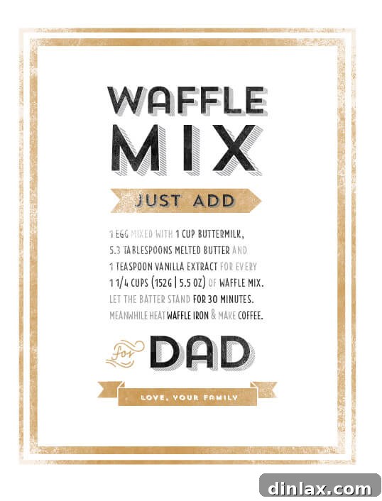 Waffle Mix Label