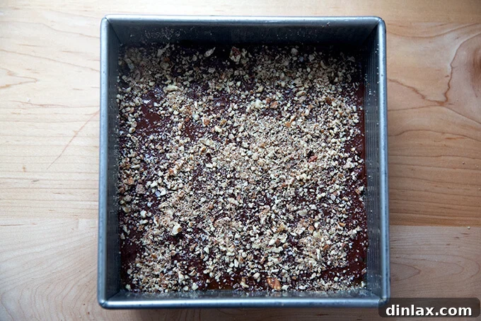 Decadent Milk or Dark Chocolate Toffee 10 Chocolate covered toffee in a 9-inch pan covered with ground pecans.