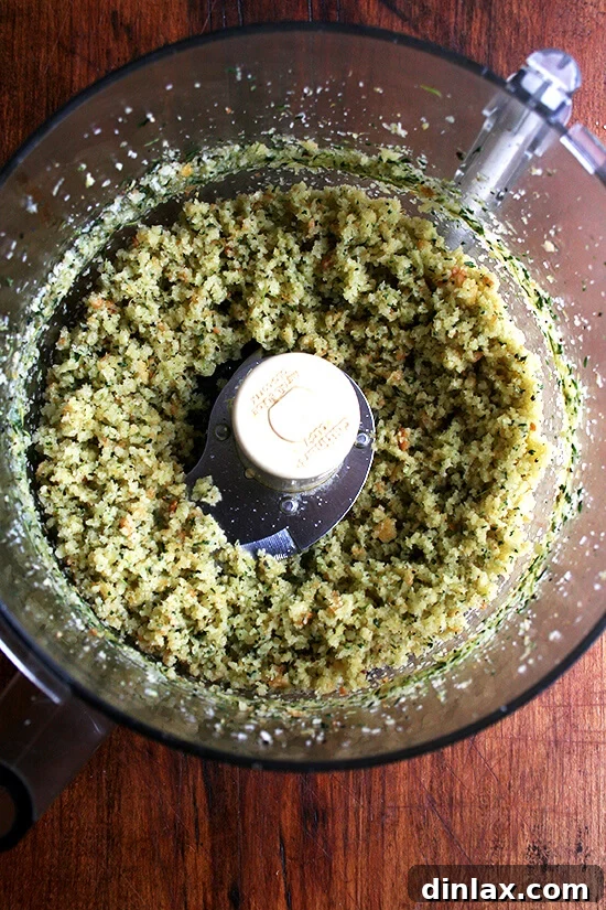 Ina Garten Zesty Roasted Chicken 4 Bread crumbs along with the herb mixture — garlic, thyme, lemon, salt, and pepper — all blended together.