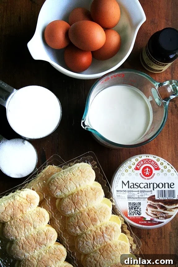 Uplifting Delight 2 Tiramisu Ingredients Laid Out