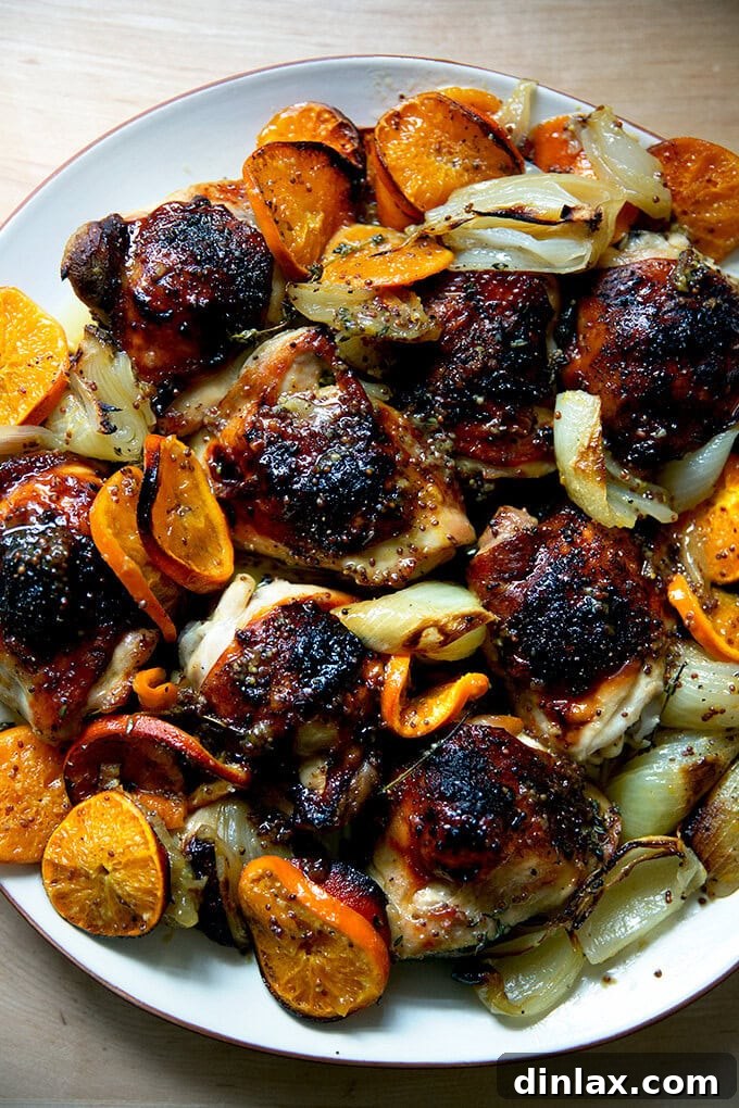 Clementine-Kissed Roast Chicken 10 A final close-up of the roasted chicken with clementines, highlighting the vibrant colors and textures.