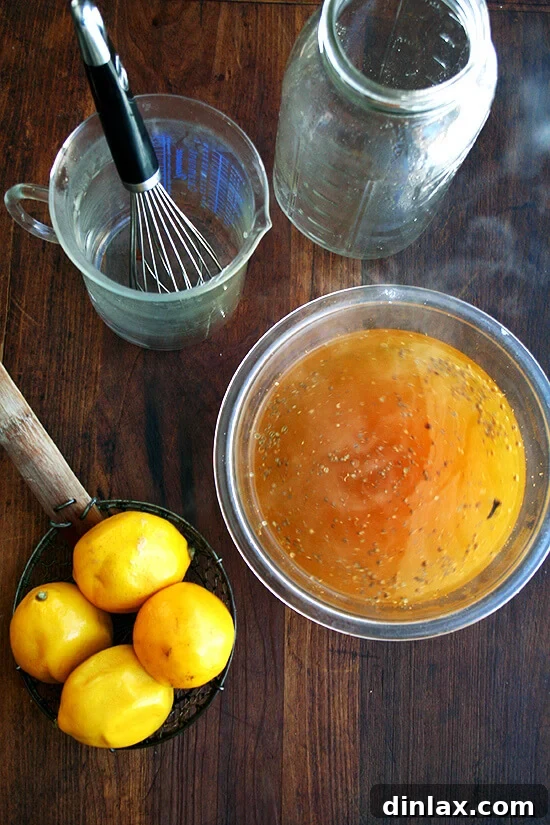 Weekend Citrus Project Two Ways to Preserve Lemons 12 A process shot of making the brine.