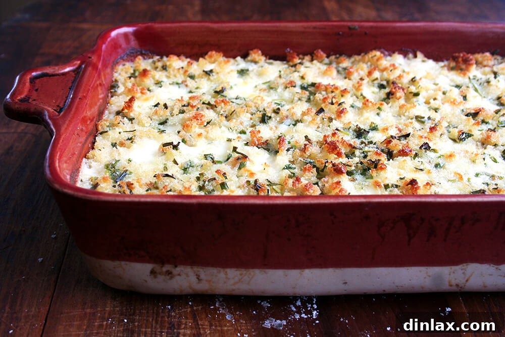 Golden Crispy Macaroni Cheese Bake 14 A comforting dish of traditional, creamy no-boil mac n cheese