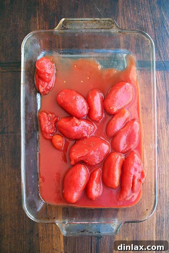Fresh plum tomatoes, ready to be transformed into a rich sauce.