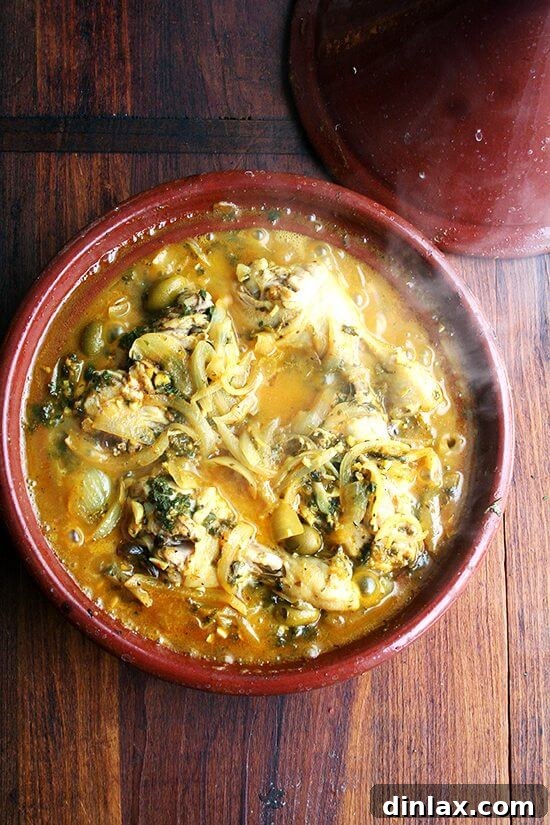 Flavorful Moroccan Chicken Tagine with Preserved Lemons and Green Olives
