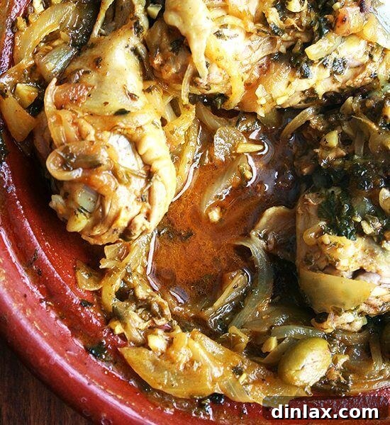 Moroccan Chicken Tagine with Preserved Lemons & Green Olives