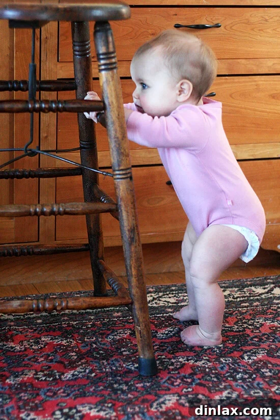 Rustic wooden stool in Vermont home