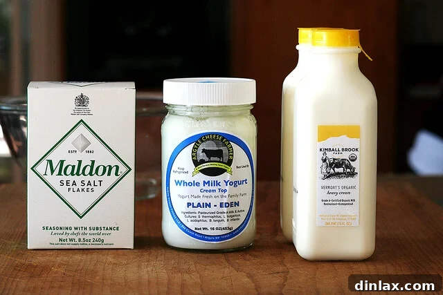 Ingredients for Homemade Cultured Butter