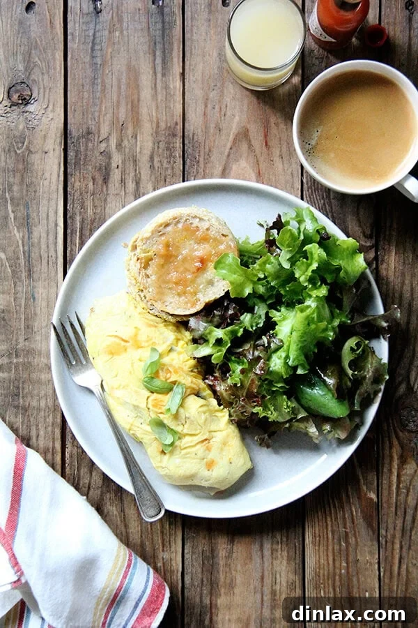 Whip Up a Fluffy Two-Egg Omelet 2 2-egg omelet