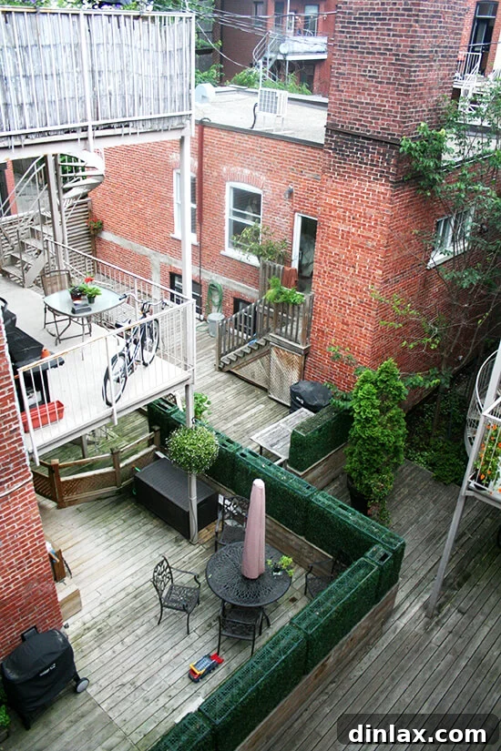 A picturesque courtyard in Montreal, reflecting the city's unique charm.