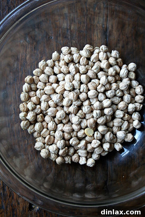 Plant-Powered Chickpea Quinoa Burgers 2 The process of soaking dried chickpeas for falafel-inspired veggie burgers