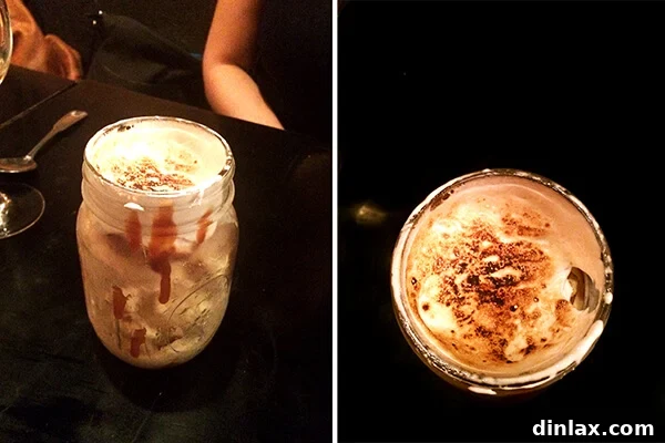 Caramelized Maple Acorn Squash 5 A close-up of Ichabod's signature ice cream sundae, featuring vanilla ice cream, salted caramel, pretzel bits, and roasted marshmallow.