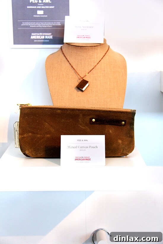 A stylish clutch from Peg and Awl, showcasing artisanal leatherwork.
