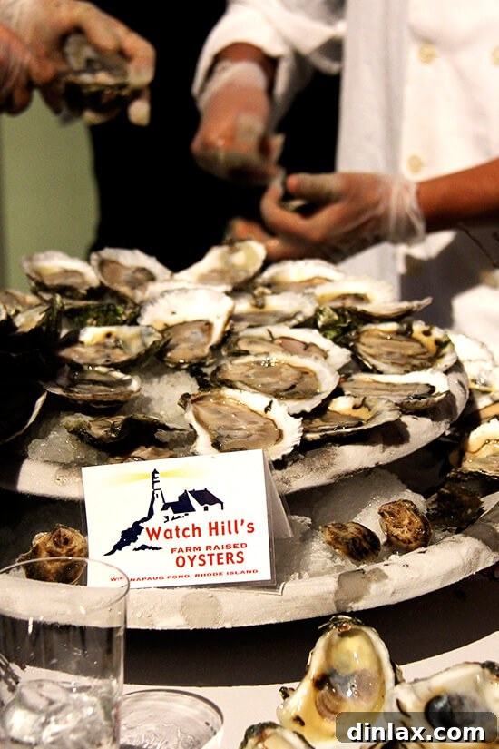 Fresh oysters on ice, a sophisticated offering at the American Made Summit event.